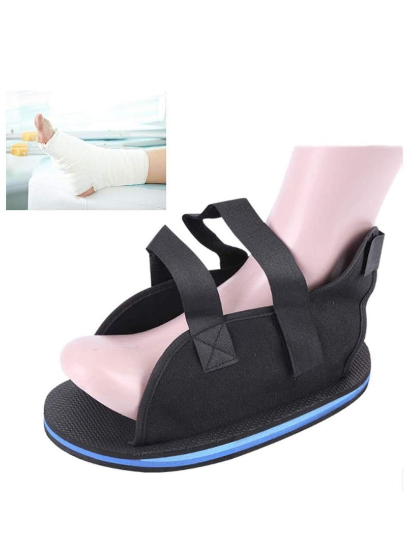 حذاء جبس لدعم كسر القدم، جبس مفتوح الأصابع، حذاء ما بعد الجراحة، إصبع القدم مفلطح، حذاء جبس ثابت جراحيًا، حذاء للمشي لإصابات القدم، مفاصل كاحل مستقرة، التعافي بعد الجراحة، تخفيف الألم - Image 1